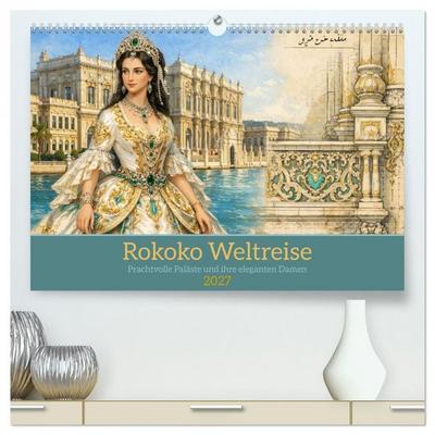 Rokoko Weltreise (hochwertiger Premium Wandkalender 2027 DIN A2 quer), Kunstdruck in Hochglanz