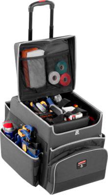 Reinigungswagen Rubbermaid® Quick Cart, klein, Volumen 30 l, Innenfächer, Teleskopgriff, L 419 x B 363 x H 432 mm, Hochleistungs-Kunststoff, dunkelgrau