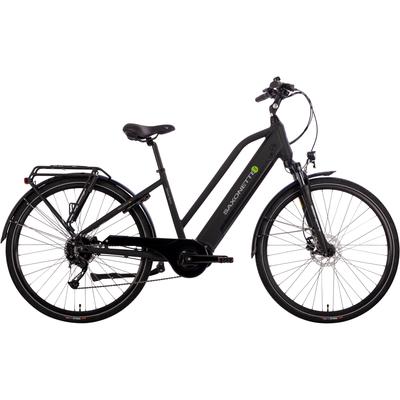E-Bike SAXONETTE "Deluxe Sport" Gr. 45, schwarz (schwarz, schwarz), Elektrofahrräder, 45cm, 28 Zoll (71,12cm), Pedelec, Elektrofahrrad für Damen u. Herren