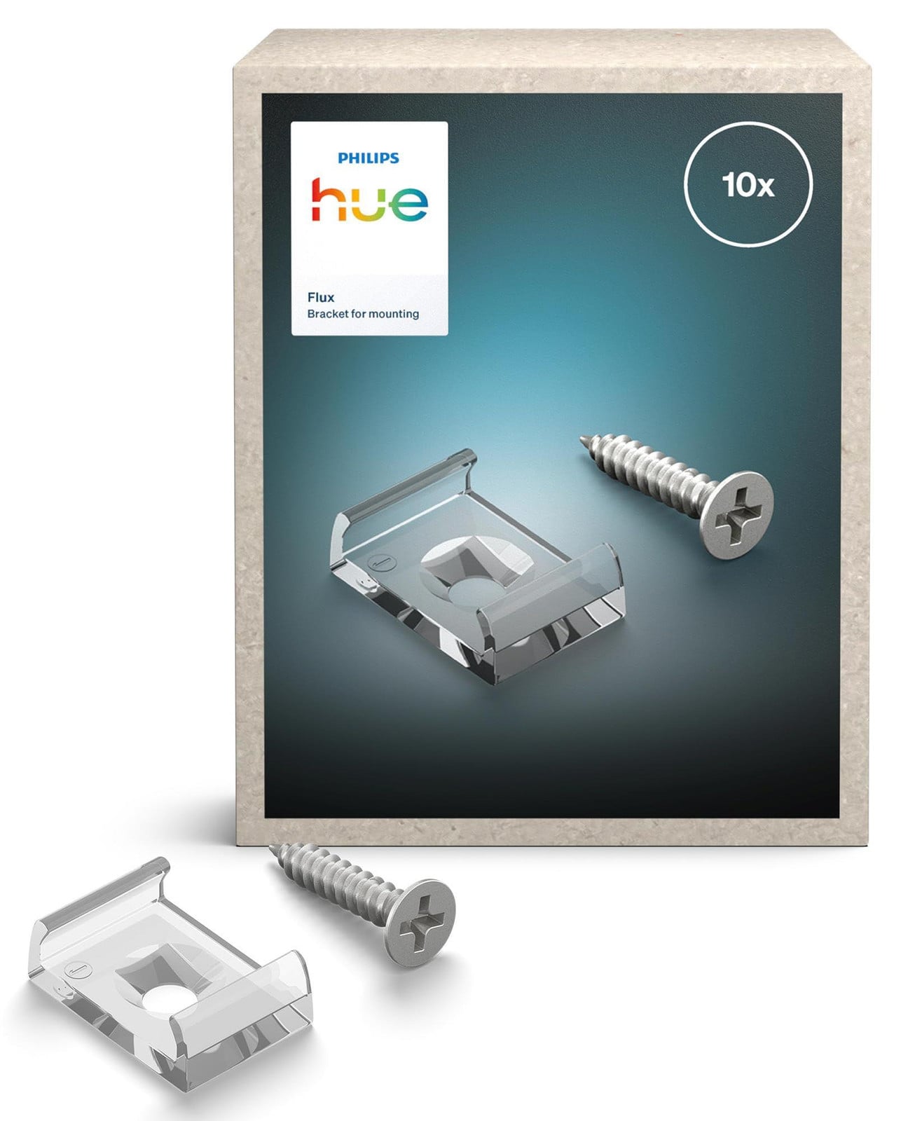 Philips Hue Flux Montageframe, 10 stuks, Transparant, Polycarbonaat