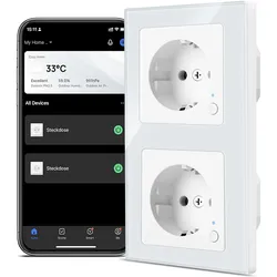 CURRYSMARTER WLAN Smart Schuko Steckdose 13A 2 Fach
