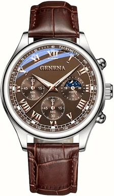Inspire Essentials Geneva Elite Quartz Luxury Watch For Men 3pc