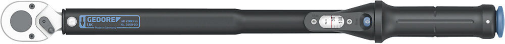 kaiserkraft Drehmomentschlüssel TORCOFLEX UK 1/2'' 40-200 Nm, Länge 500 mm, mit Prüfzertifikat