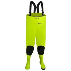 Wathose Hi-Vis mit S5 Sicherheitsstiefel, Größe 43 - 43