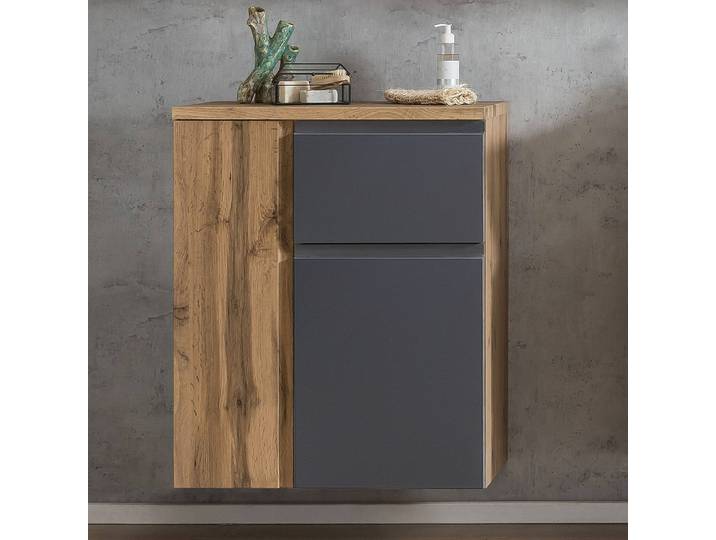 Meuble bas 65cm Gris/Gris mat