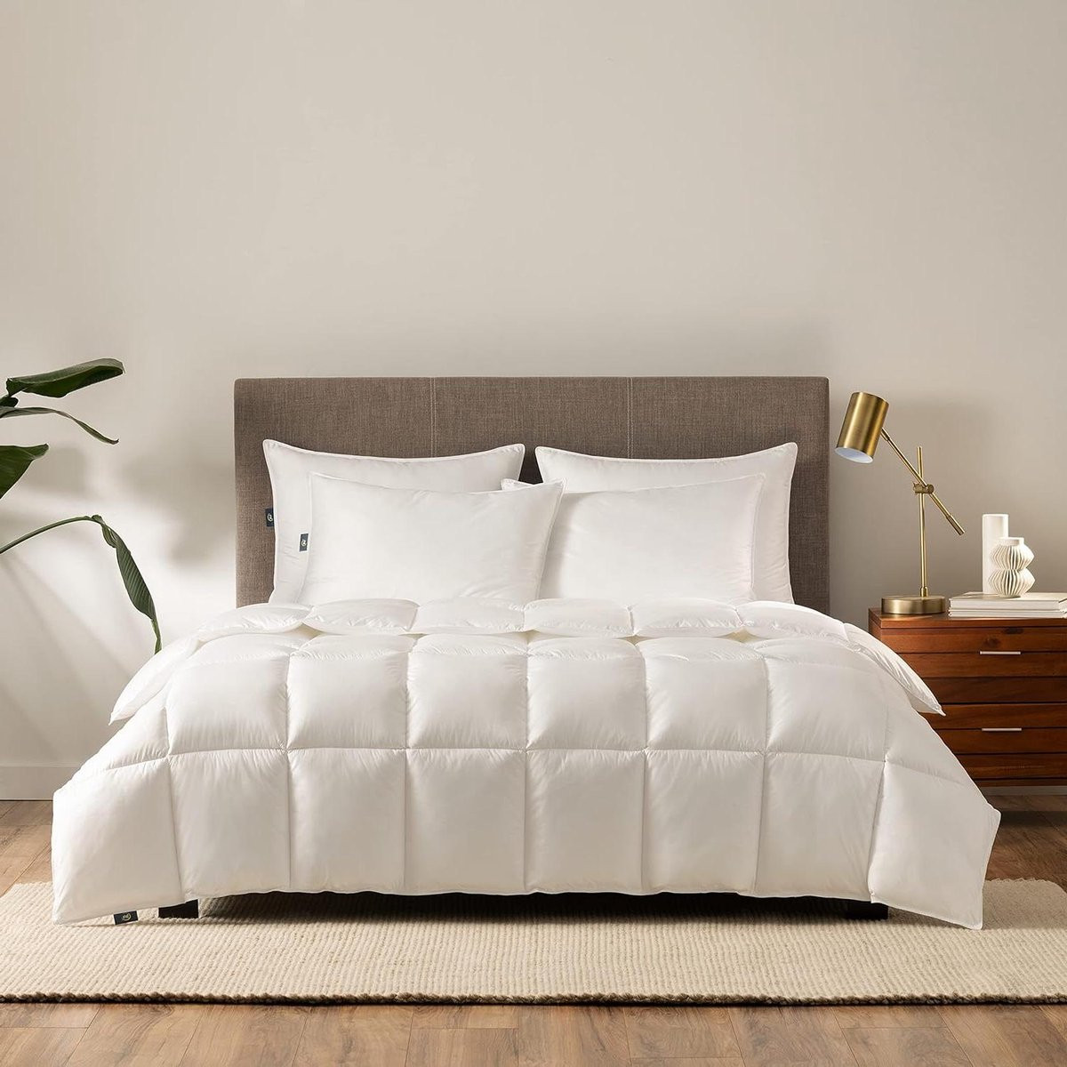 Lichtgewicht Hypoallergeen Zomerdekbed met Microvezelvulling - Wit - King/Cal King - 279 x 244 cm