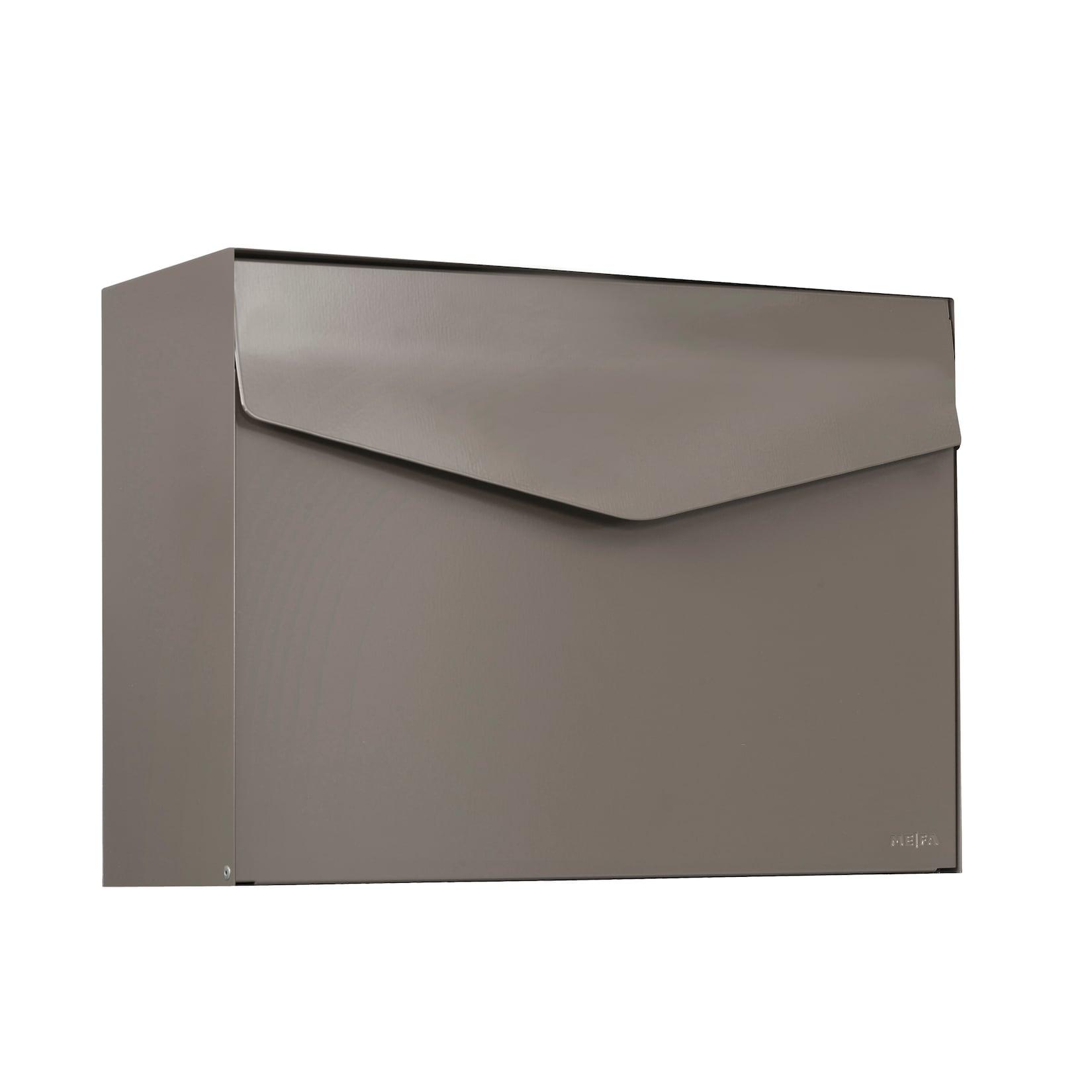 MEFA Briefkasten Letter 111 Postkasten Schloss Brief Design 312x430 mm beigegrau