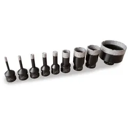 Mandrex Diamant DryXcut Fliesenbohrer Set Ø 5 - 68 mm | 9-teilig