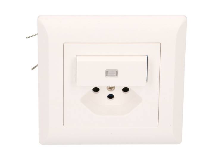 Hager Kleinkombi Schema 3 gelb beleuchtet / Typ 13 UP Hager weiss