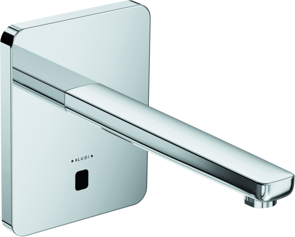 Kludi Zenta elektrische Waschtischarmatur 3840205 chrom, soft-edge Rosette, Ausladung 240mm