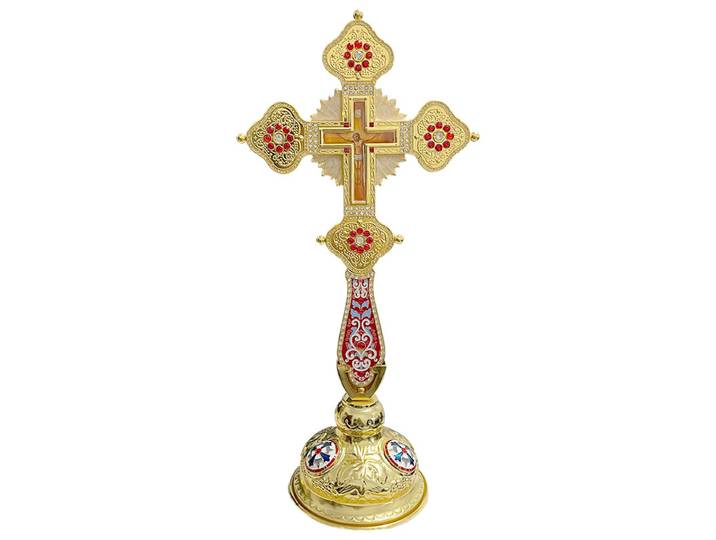 Croix de Jésus pour la décoration de l'église, croix de bénédiction, croix orthodoxe grecque, décoration d'église