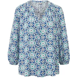 Tchibo - Tunika-Bluse mit Alloverprint - Damen - Gr. 42 - weiß/print