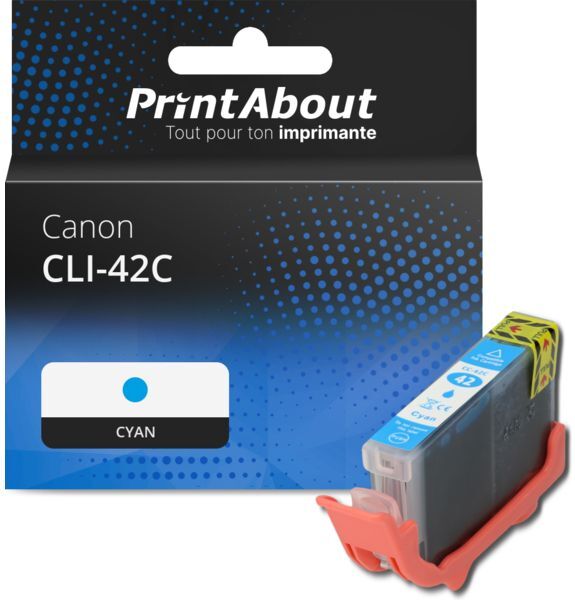 PrintAbout Cartouche compatible Canon CLI-42C - Cyan Cyan