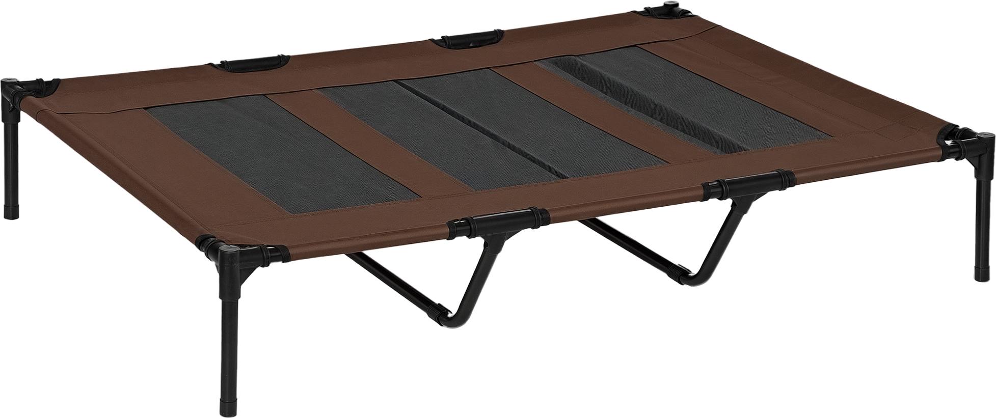 Altro Lettino Per Cani Di Taglia Grande Fino A 50kg, Metallo E Tessuto Oxford, 122x92x23 Cm, Marrone