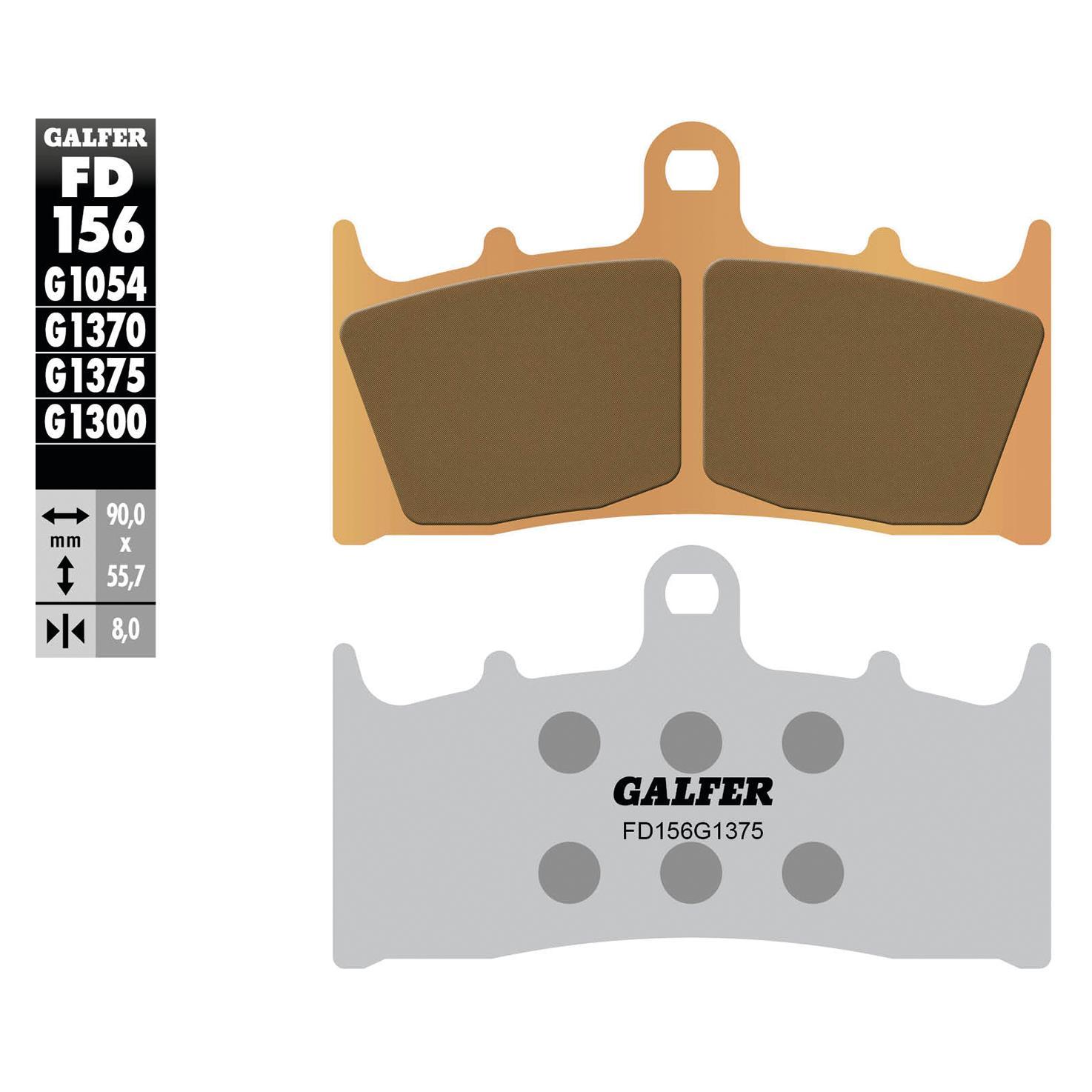 Galfer Bike Galfer Bremsbelag FD156 Sintermetall vorn SP FD156-G1375 -AL- FD156-G1375-AL- 84 (Sintermetall) (FD156-G1375)