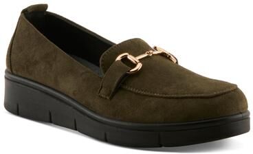 Women's Cashmeran Flat Shoes by Flexus by Spring Step in Olive (Size 8 1/2 M)