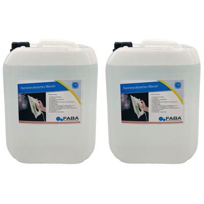 FABA Chemie Demineralisiertes Wasser 2 x 10 Liter Kanister