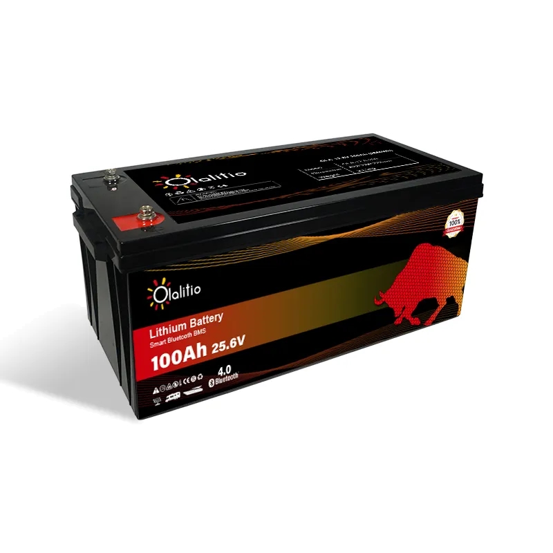 Olalitio OLA-24-100 LiFePO4 24V 100Ah Lithium Batterie mit Smart BMS