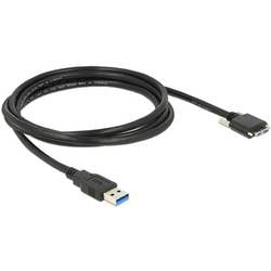 Delock USB-Kabel USB-A Stecker, USB-Micro-B Stecker 2.00 m Schwarz 83598