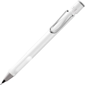 Lamy Druckbleistift safari 119, weiß, Kunststoff, HB, mit Radiergummi, Strichbreite 0,5 mm