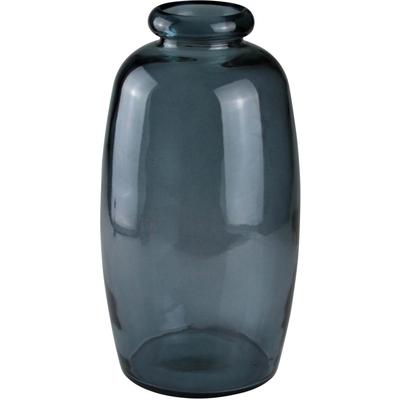 Bodenvase AM DESIGN, blau (dunkelblau), B:19cm H:35cm T:19cm, Glas, Vasen, mundgelasen, Höhe 35 cm