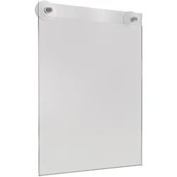 Acrylglastasche mit Saugnäpfen Hochformat | A3, Acryl (PMMA), Weich-PVC, transparent