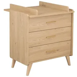 Sauthon Wickeltisch – – Arty – 3 Schubladen – Glatte Eiche