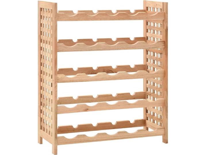vidaXL - Wijnrek - voor - 25 - flessen - 63x25x73 - cm - massief - walnotenhout