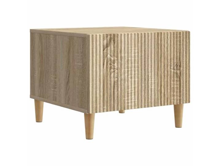 IBUQDDV Couchtisch Sonoma-Eiche 49 x 50 x 40 cm Holzwerkstoff Großes Fach, integriertes Regal, glatte Oberfläche, leicht zu reinigen, kompakte Bauweise