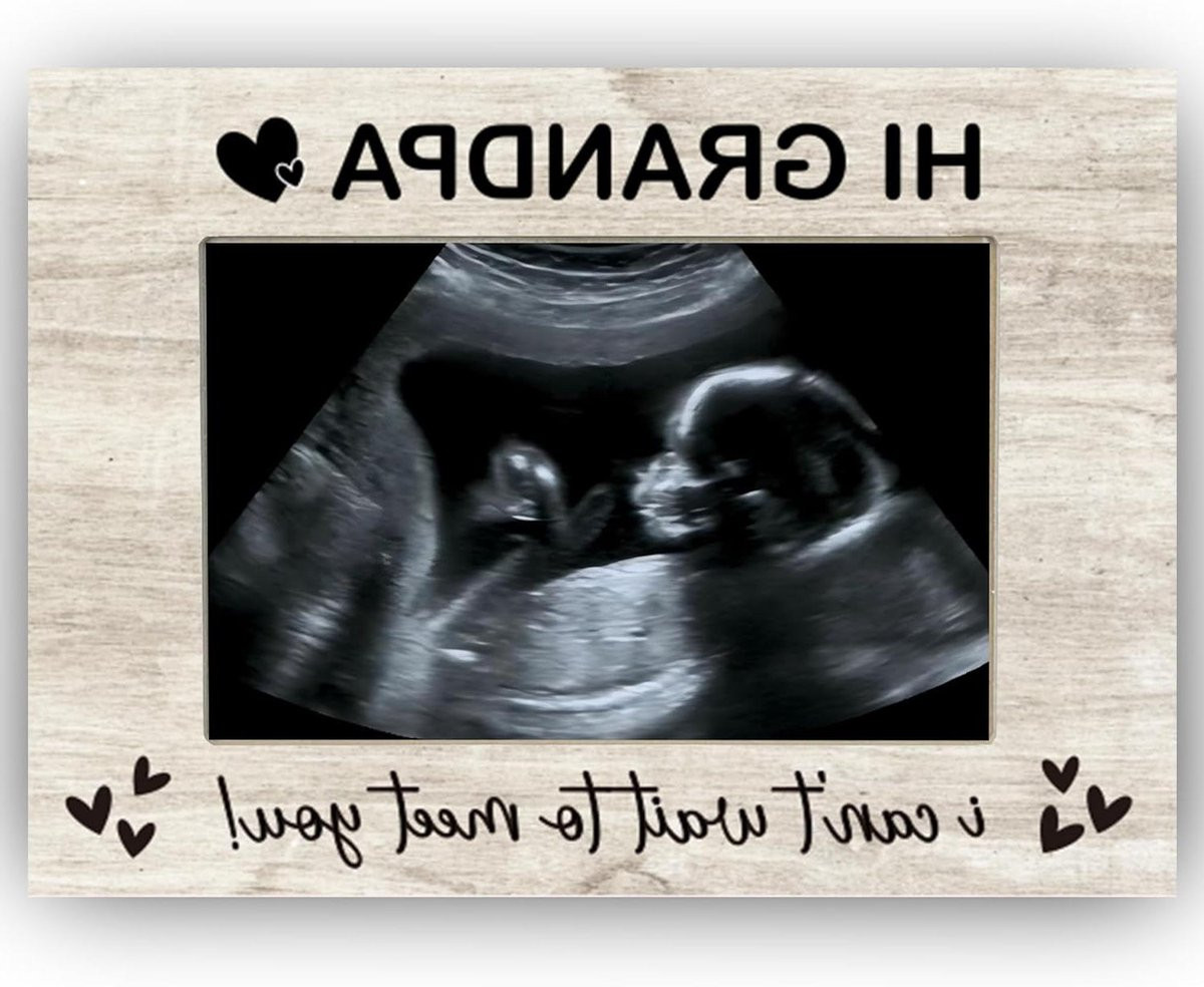 Baby Sonogram Fotolijst Wit - Cadeau voor Opa - 4x6 inch