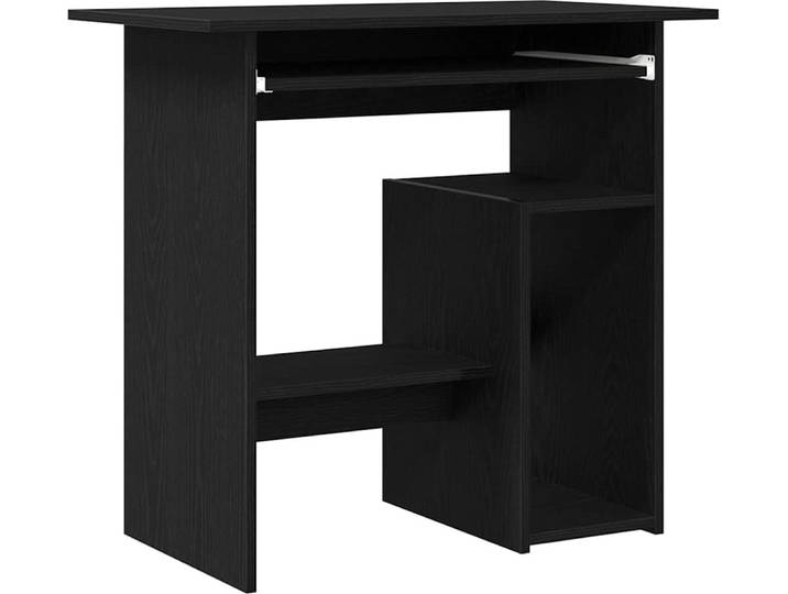 vidaXL Bureau noir imitation chêne 80x45x74 cm bois composite