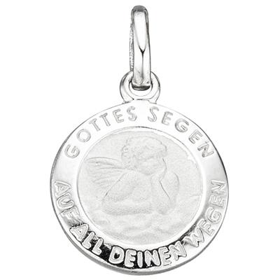 Engelanhänger JOBO "Anhänger Schutzengel", silber (silber 925), Schmuckanhänger, Damen, Silber 925 (Sterlingsilber), 925 Silber