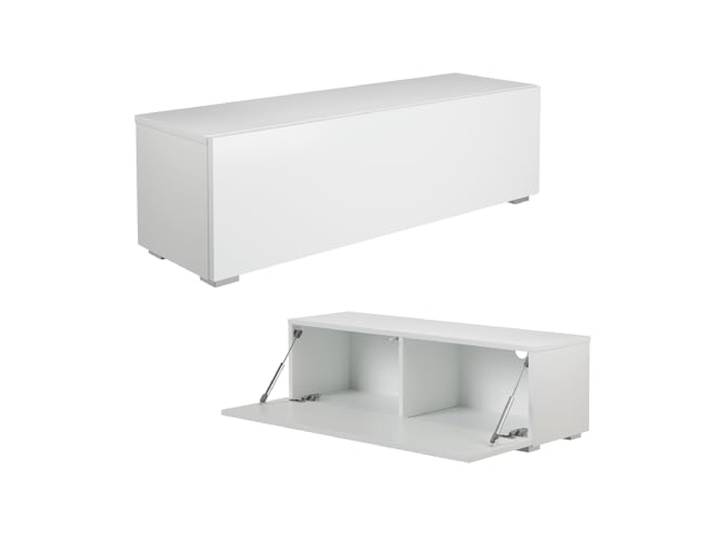 PLATAN ROOM Fernsehschrank TV-Lowboard 105/140 / 160/210 / 280 In Weiß Hängend Oder Stehend Hochglanz Matt (105 x 30 x 32, Weiß Matt)