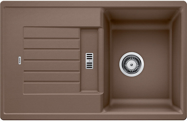 Blanco Zia Single Bowl Inset Kitchen Sink Volcano Grey 202mm H x 500mm W x 780mm L