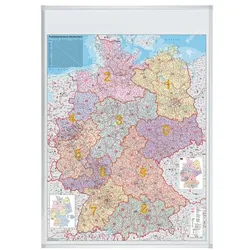 Franken Postleitzahlenkarte »KA445P« grau
