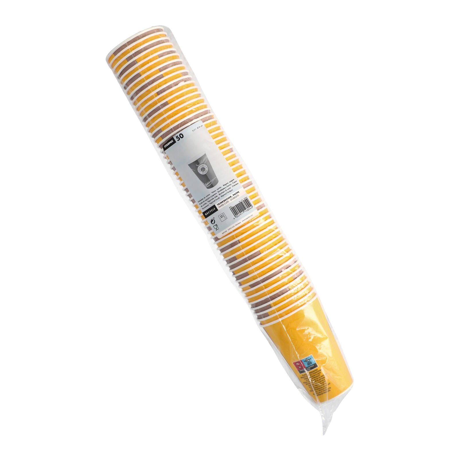 STARPAK PAPSTAR Einweg-Kaffeebecher 8 cm 0,3 l braun 14804