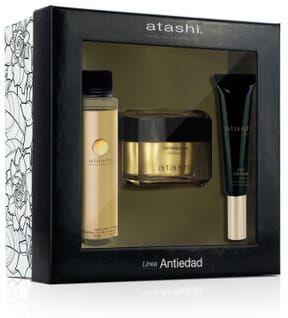 Atashi Ritual Diário Anti-Idade Óleo + Creme Reparador + Contorno Olhos