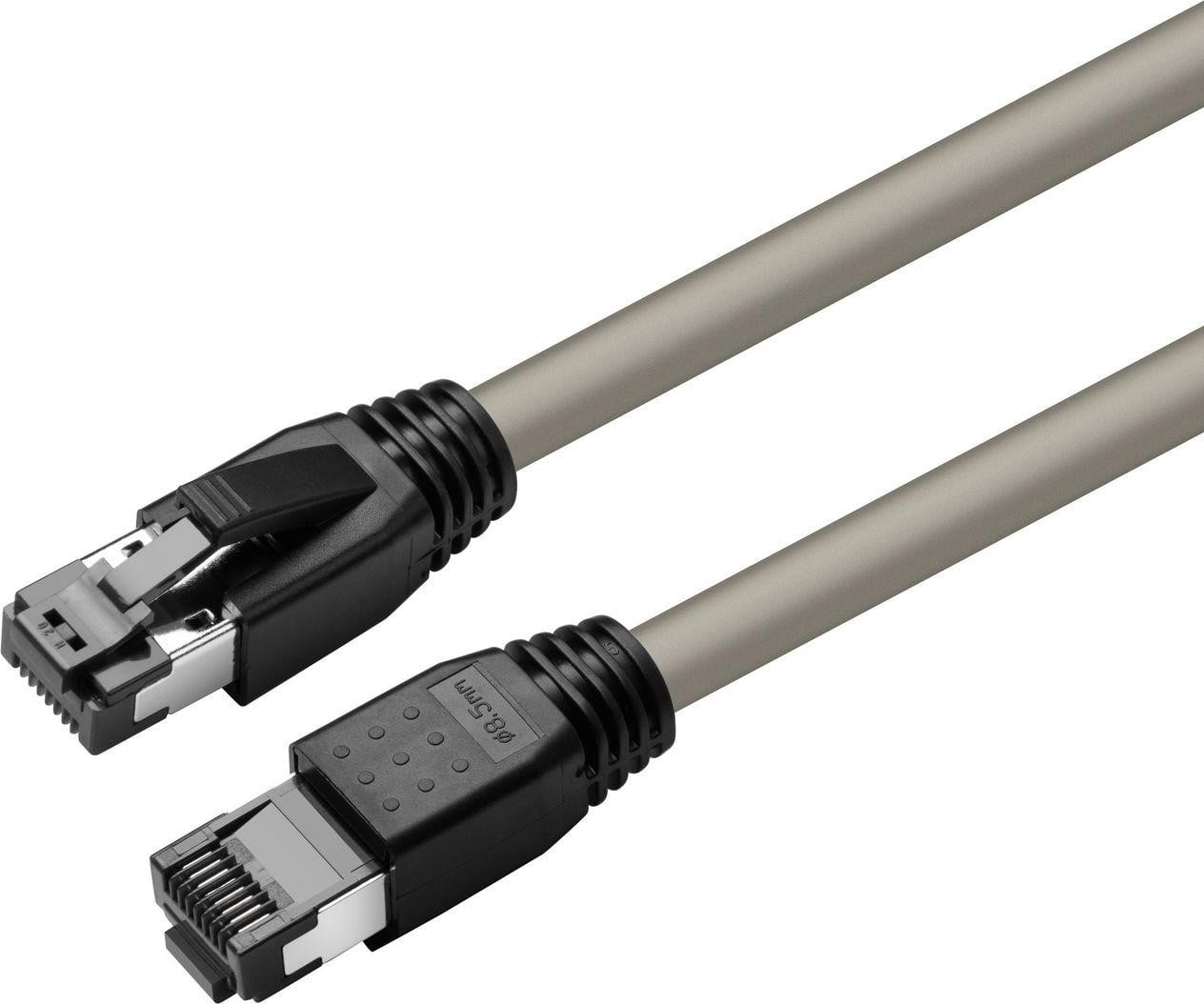 Microconnect MC-SFTP803 Cat8.1 S/FTP Netwerkkabel met RJ-45, 3 meter, grijs