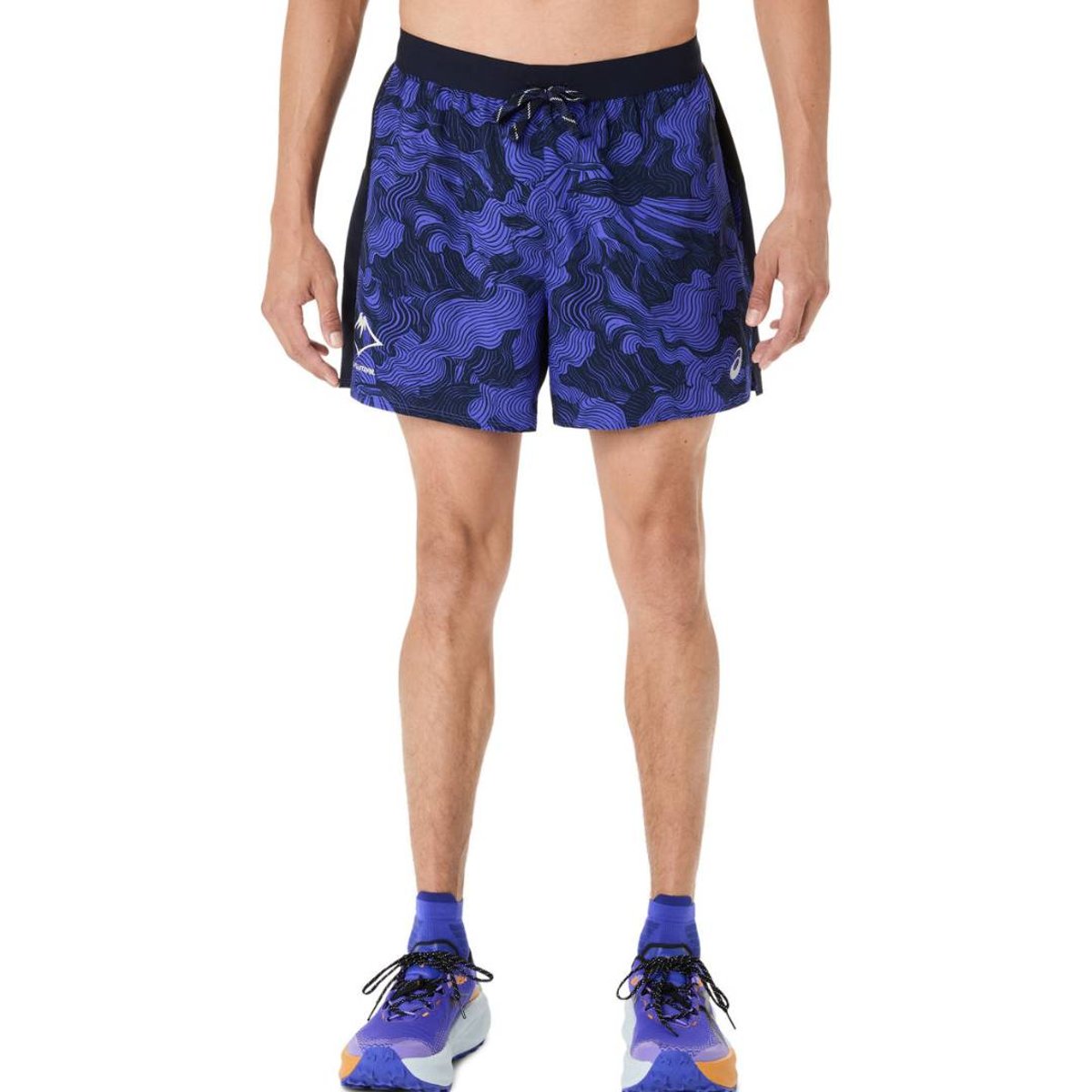 Short Asics Fujitrail Azul e Preto, Tamanho XL Homem
