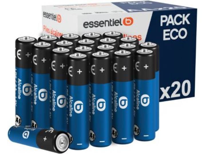 Essentielb - Pile Powerplus Lr06 Aa Lot De 20