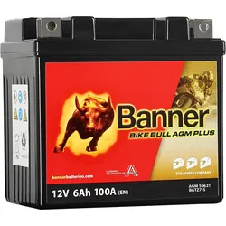 12V 6Ah 100A Banner Bike Bull AGM Plus 50621 Motorradbatterie BGTZ7-S / GTZ7-S