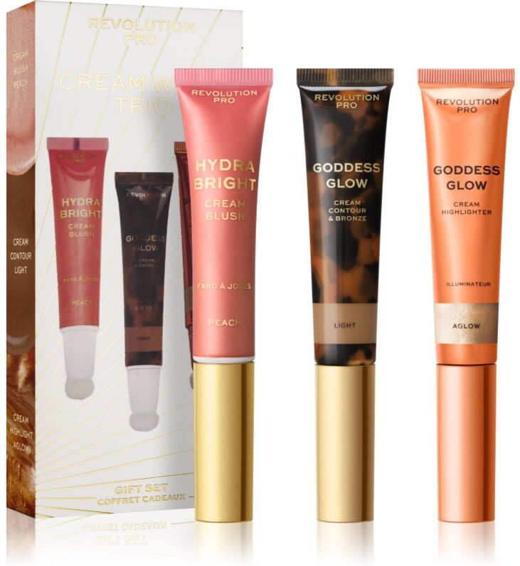Revolution PRO Cream Wand Trio gift set for the face shade Light