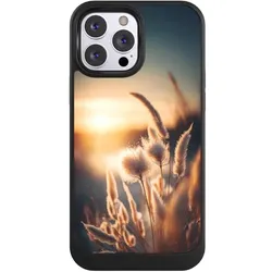 Nivocase Hülle für Apple iPhone 13 Pro Max Handyhülle NIVOcore Case Schwarz Natur Sonne Pampasgras (Apple iPhone 13 Pro Max), Smartphone Hülle, Schwarz