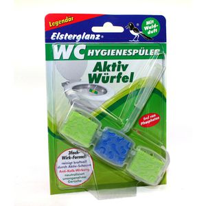 Elsterglanz WC-Duftspüler Aktiv Würfel Waldduft, Einhänger mit Stein