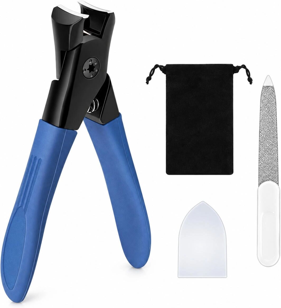 INF Leistungsstarker Nagelknipser für dicke Zehennägel Blau