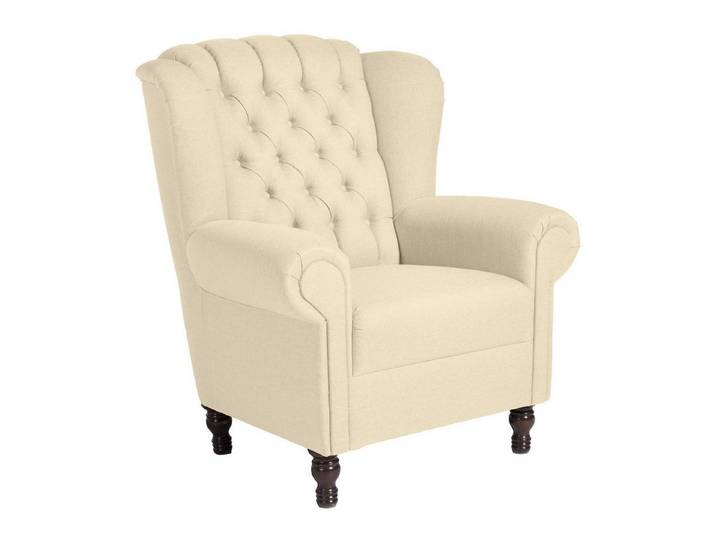 58 aufm Kessel Sessel Katreen Bezug Flachgewebe Buche nussbaum dunkel / beige 22801 (Sparpreis inkl. Kostenlosem Versand, 1-St), hochwertig verarbeitet,bequemer Sitz
