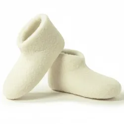 NYVI Bettschuhe IamFlauschi – Kuschelig Warme Hausschuhe aus 100% Reiner Schafwolle Größe:38 / 39;Farbe:Schafsbeige