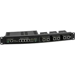 Z ALLNET 1HE Universal Einbauboden für Kleingeräte / 1x Keystone Aufnahme Farbe Schwarz