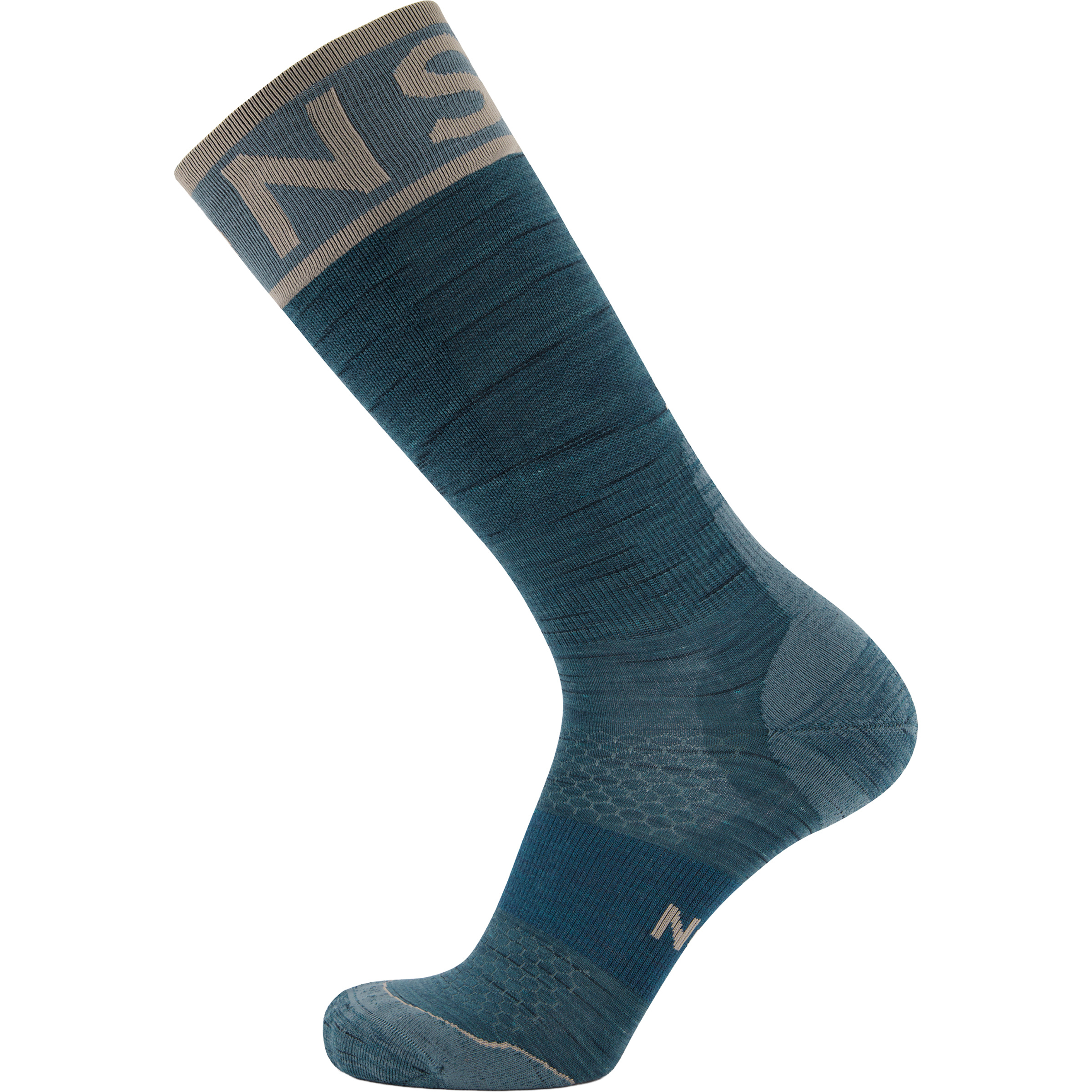 Mons Royale Atlas Merino Snow Skisocken blau Größe 35 Skifahren Elastisch Merinowolle