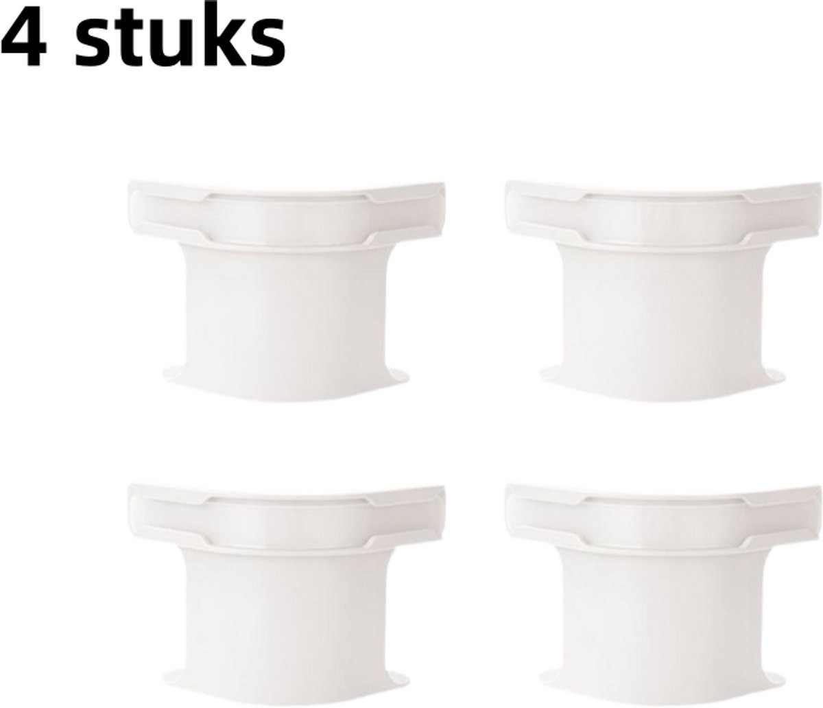 4-Pack Vergrendelbare plaatbevestiging Onzichtbare anti-verschuiving Multifunctionele clip Wit